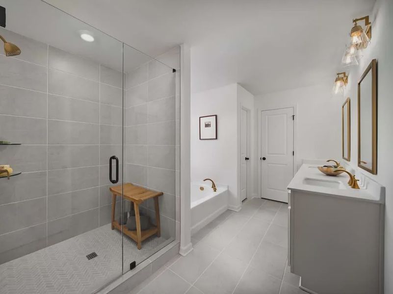 Furnished interior in a model home at Arbors at Richland Creek in Buford (Image 7).