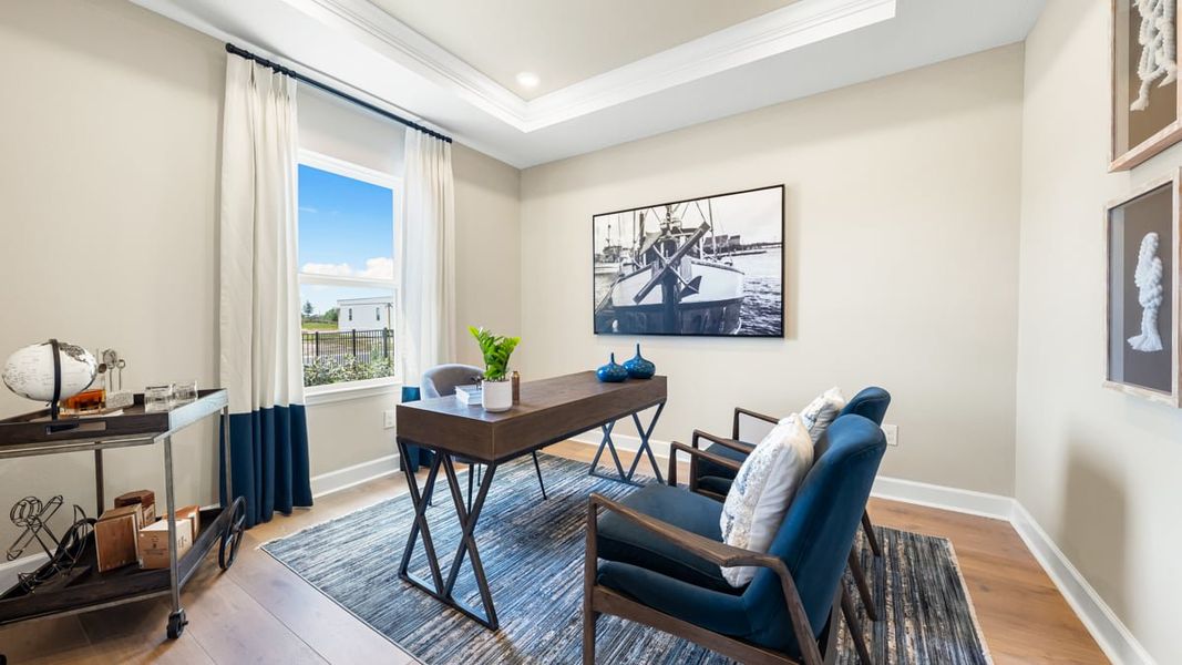 Furnished interior in a model home at Victoria Lakes in Odessa (Image 10). Furnished interior in a model home at Victoria Lakes in Odessa (Image 10).