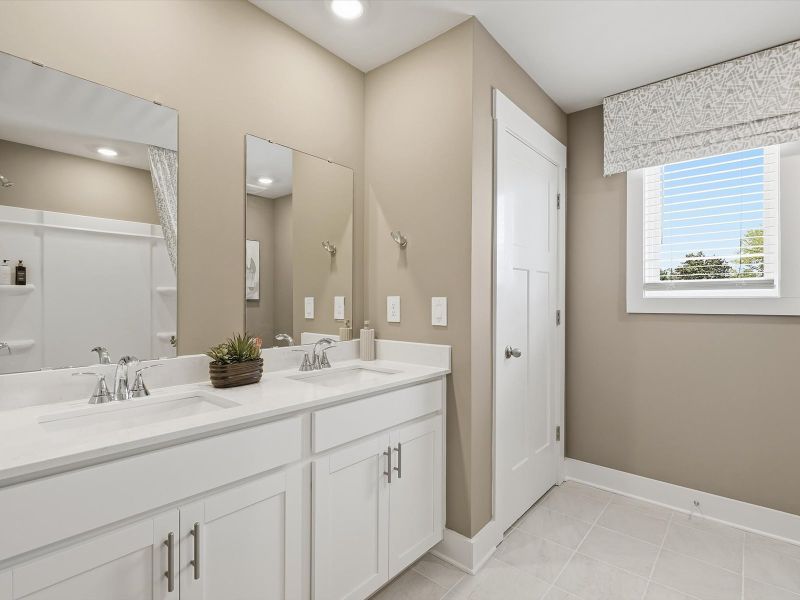 Furnished interior in a model home at Crossing at Abner Creek in Greer (Image 16).
