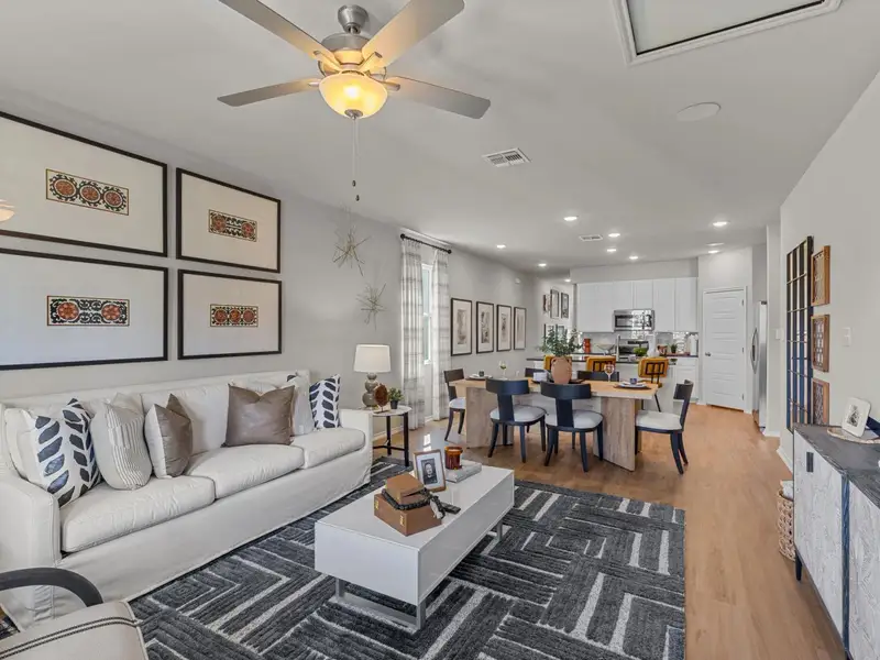 Furnished interior in a model home at Meadows at Oak Creek in San Antonio (Image 3).