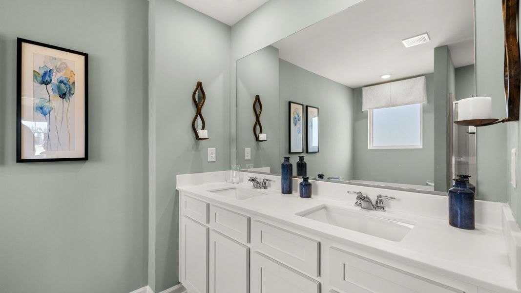 Furnished interior in a model home at Shoal Creek in Hampton (Image 28).