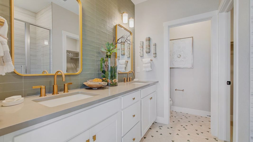 Furnished interior in a model home at Westerly in Erie (Image 38).