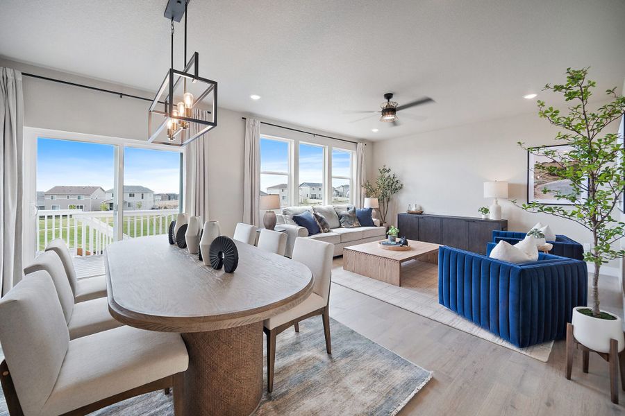 Furnished interior in a model home at Trails at Aspen Ridge-3 in Colorado Springs (Image 13). Furnished interior in a model home at Trails at Aspen Ridge-3 in Colorado Springs (Image 13).