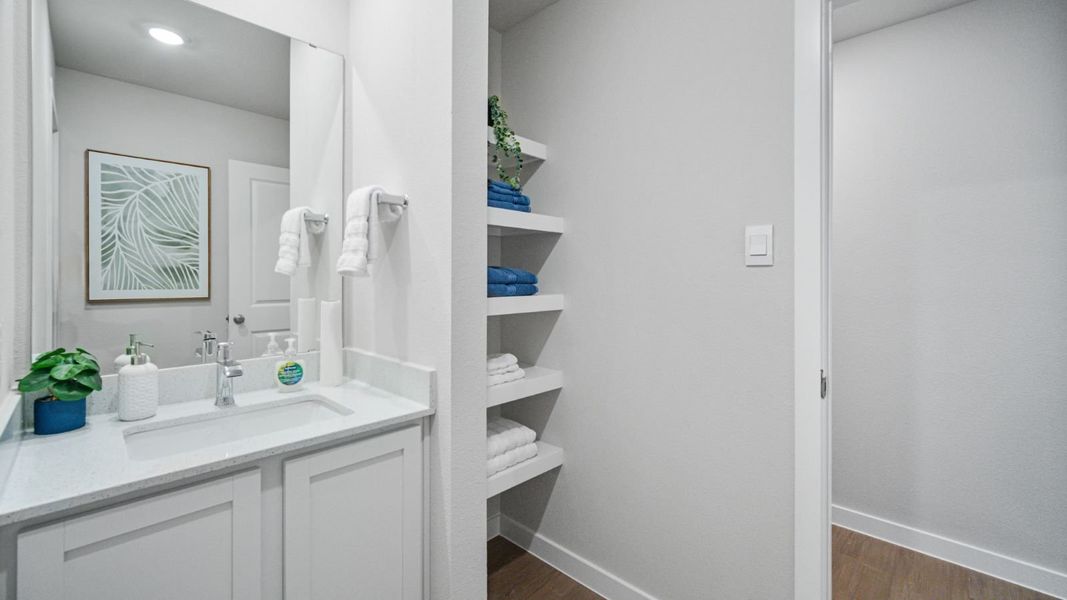 Furnished interior in a model home at Salem Crossing in Victoria (Image 16). Furnished interior in a model home at Salem Crossing in Victoria (Image 16).