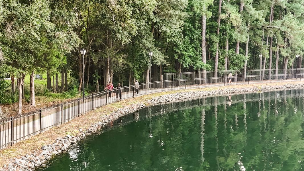 Enjoy a stroll along Pineville Lake Park trails Enjoy a stroll along Pineville Lake Park trails