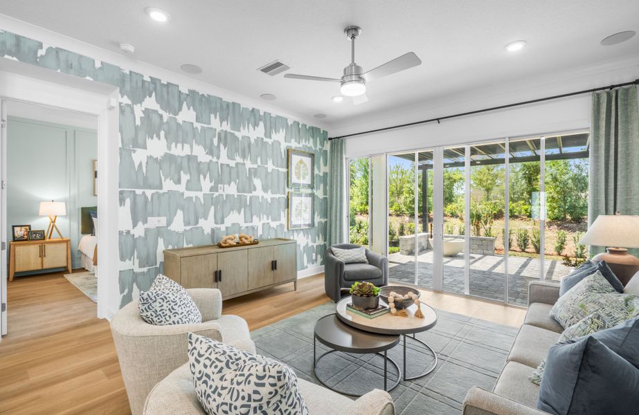 Furnished interior in a model home at Mariposa at EverRange in Jacksonville (Image 9).