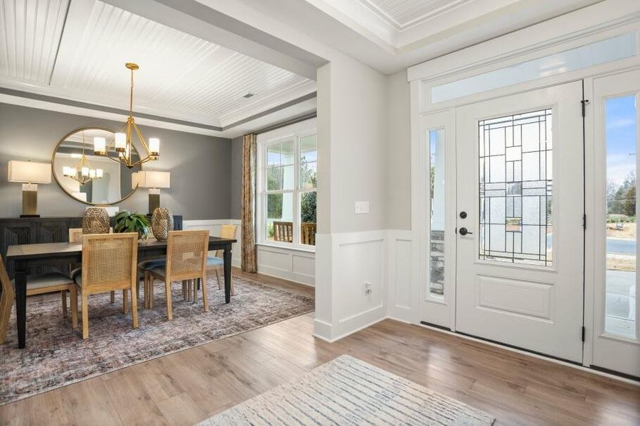 Furnished interior in a model home at Wexford in Elon (Image 2).