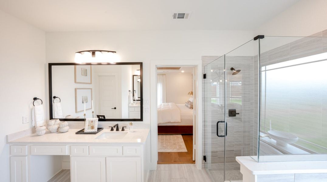 Furnished interior in a model home at Birdsong - Harwood in Mansfield (Image 11).