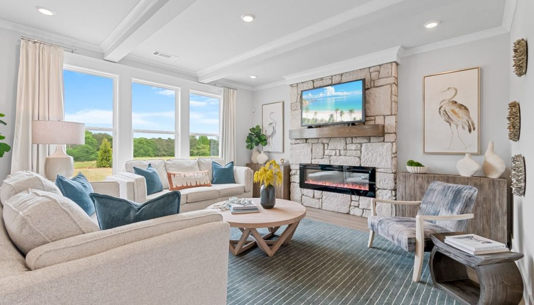 Furnished interior in a model home at Summerlin in Winder (Image 35).