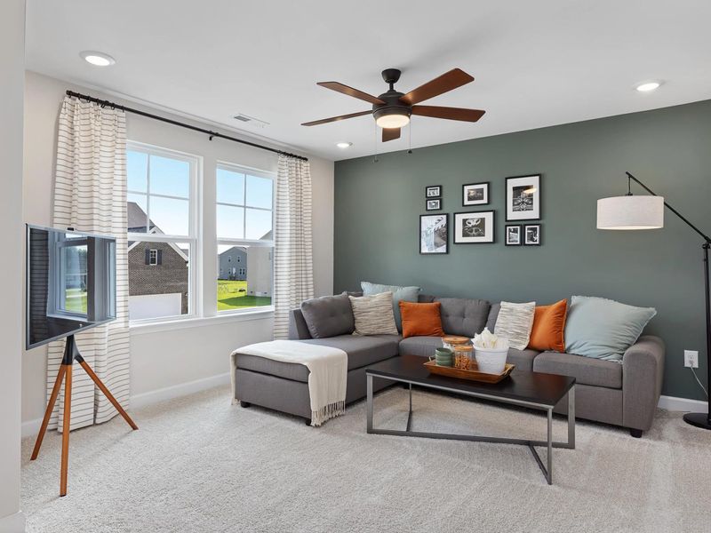 Furnished interior in a model home at Woodland Crossing in Zebulon (Image 24). Furnished interior in a model home at Woodland Crossing in Zebulon (Image 24).