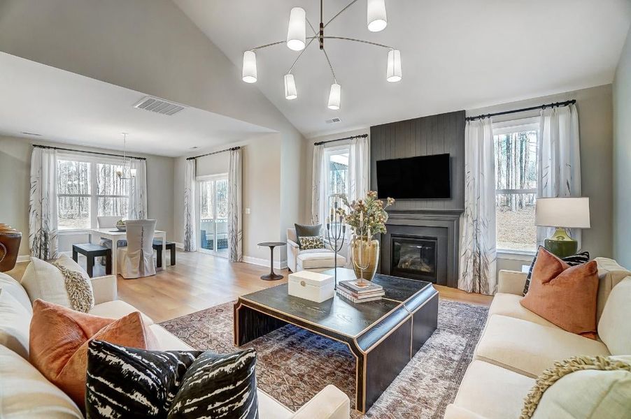 Furnished interior in a model home at Sauls Landing in Zebulon (Image 17). Furnished interior in a model home at Sauls Landing in Zebulon (Image 17).
