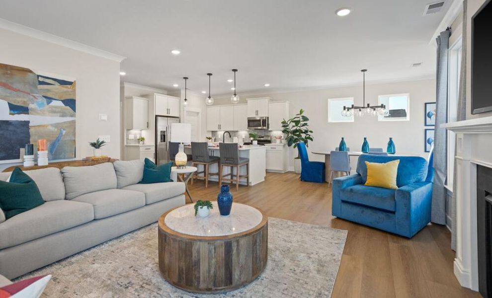 Furnished interior in a model home at Bellevue in Greenville (Image 12). Furnished interior in a model home at Bellevue in Greenville (Image 12).