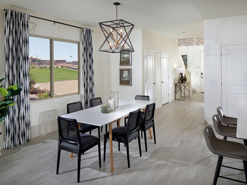 Entertain guests from the kitchen in the open concept dining area. Entertain guests from the kitchen in the open concept dining area.