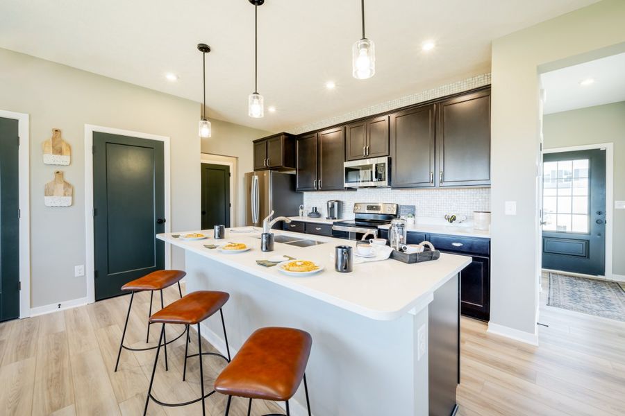 Furnished interior in a model home at Crossvine Estates in Hoschton (Image 32).