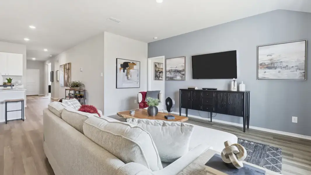 Furnished interior in a model home at Hadley Farms in Godley (Image 8).