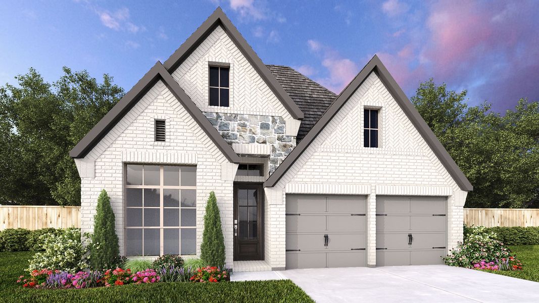Front exterior of a home in the Valencia community, located in Manvel, TX (Image 5).