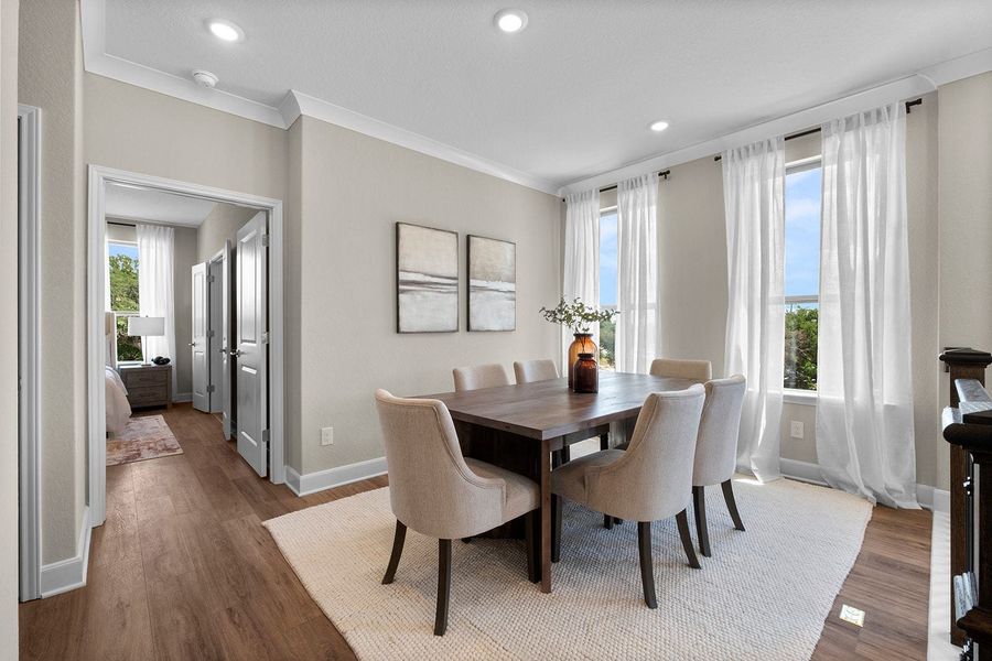 Furnished interior in a model home at Friedrich Hill in San Antonio (Image 45).