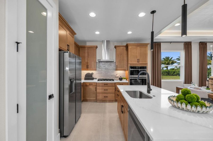 Furnished interior in a model home at Reflection Villas at Watercolor Place in Bradenton (Image 96).