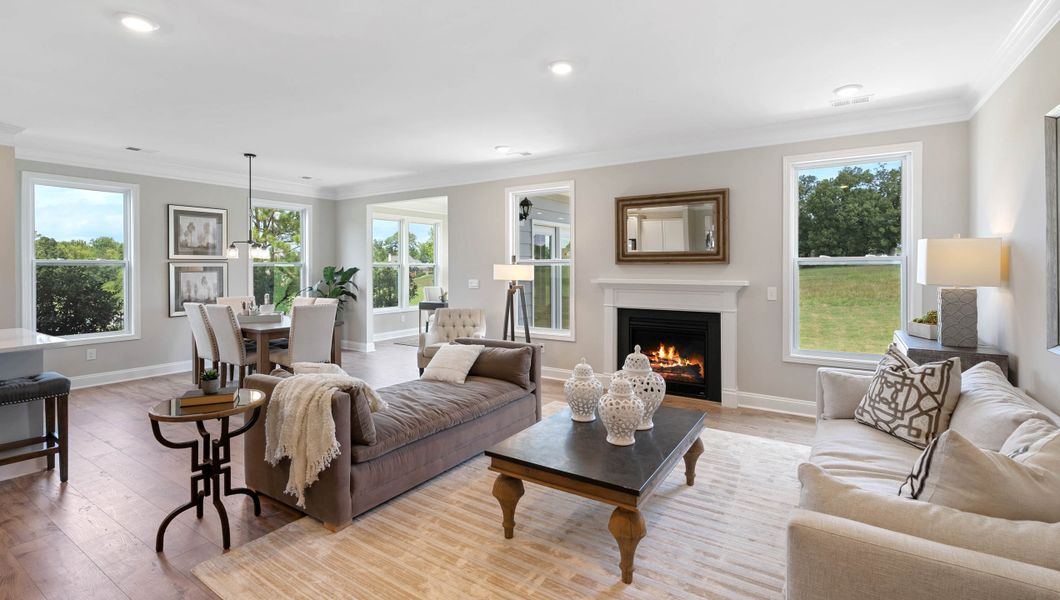 Furnished interior in a model home at Hunters Creek in Greenwood (Image 13).