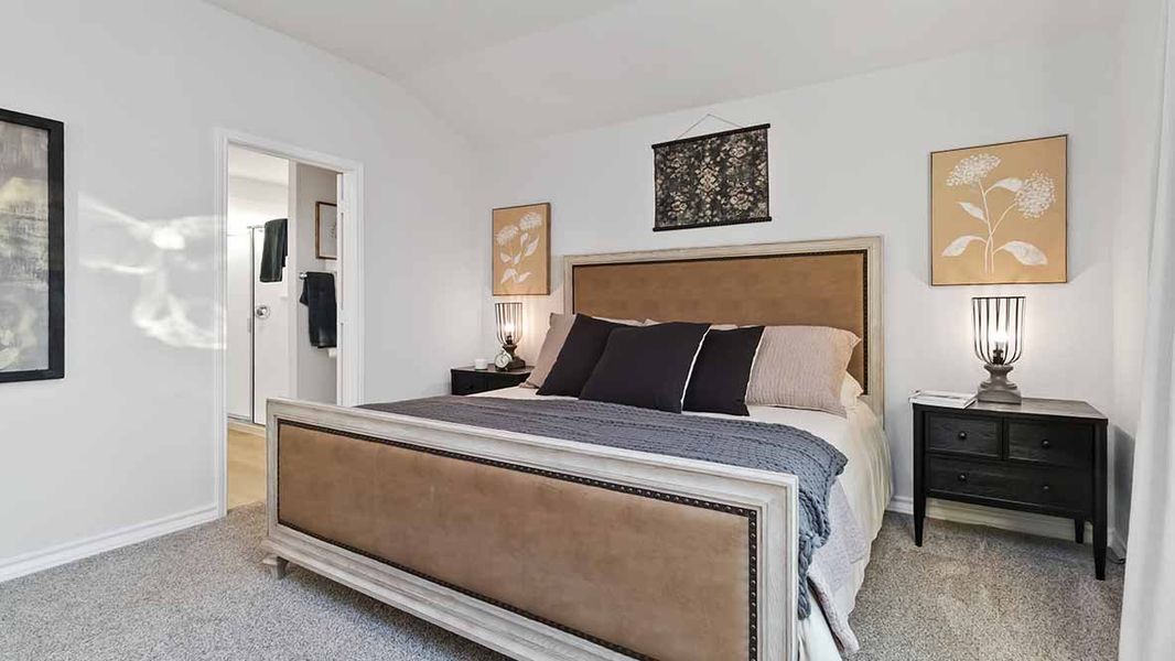 Furnished interior in a model home at The Birch at Spencer Ranch in Boerne (Image 31).