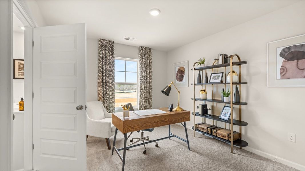 Furnished interior in a model home at Echo Glen in Stockbridge (Image 19). Furnished interior in a model home at Echo Glen in Stockbridge (Image 19).