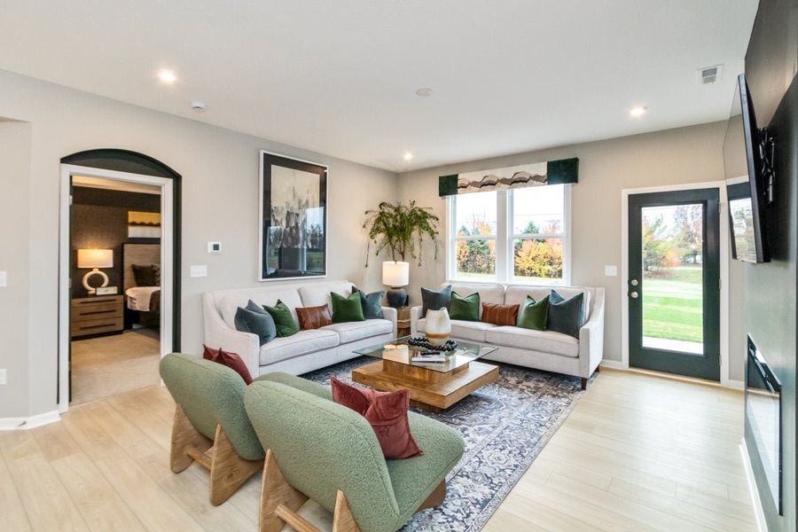 Furnished interior in a model home at Windcrest Farms in Louisville (Image 23).