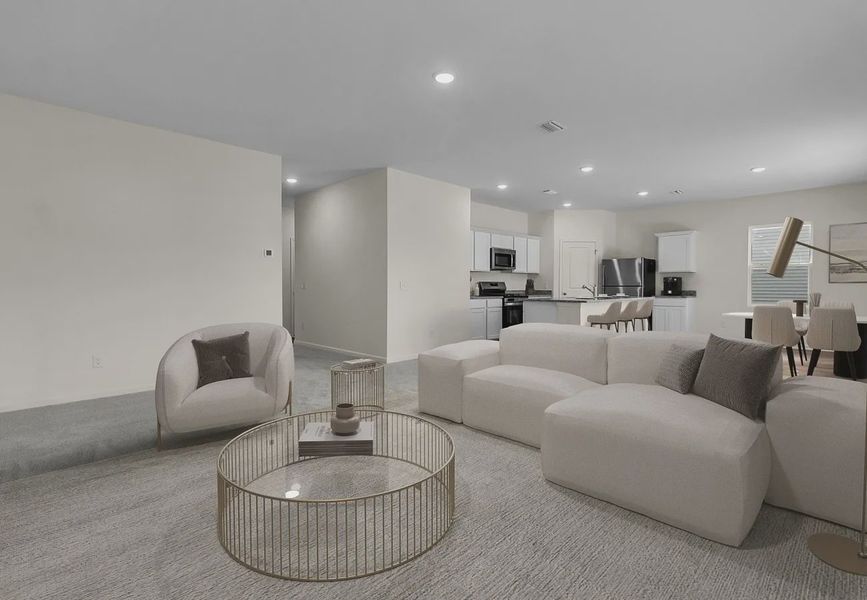 Furnished interior in a model home at Carmel East in Pflugerville (Image 4).