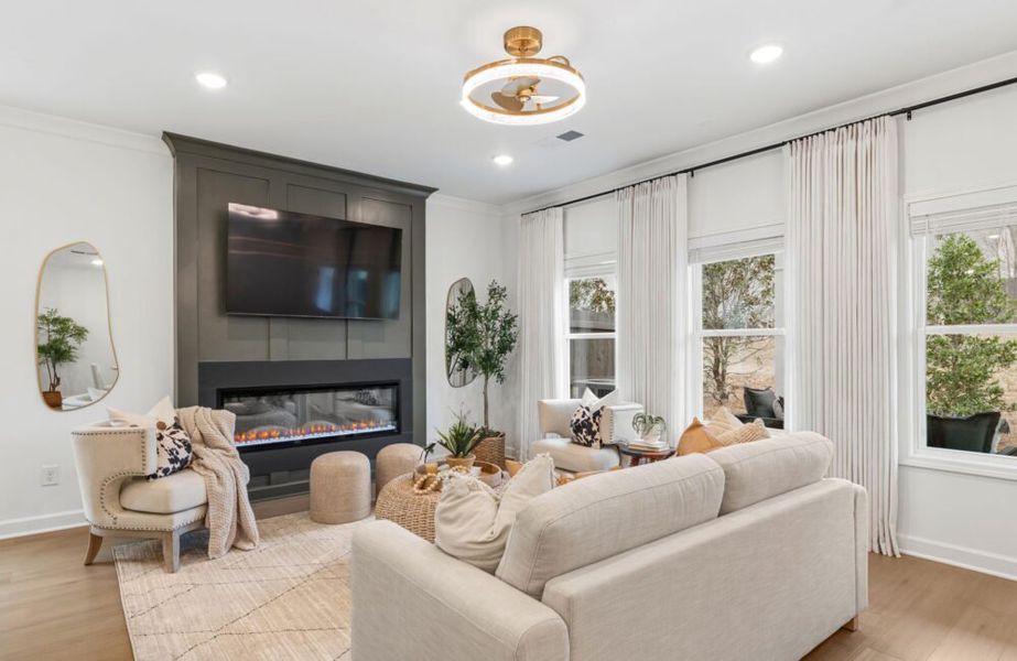 Furnished interior in a model home at Wilkins Walk in Mableton (Image 9).
