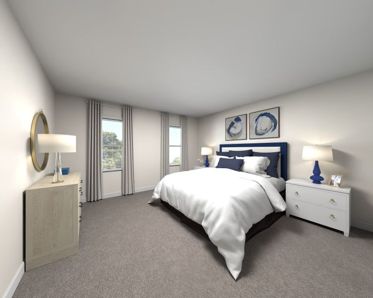 Furnished interior in a model home at Crossrail Station in Mooresville (Image 11).