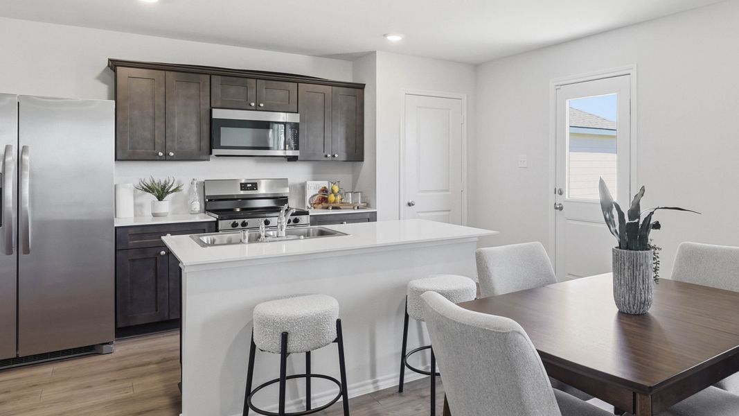 Furnished interior in a model home at Maplewood Meadows in Talty (Image 3). Furnished interior in a model home at Maplewood Meadows in Talty (Image 3).