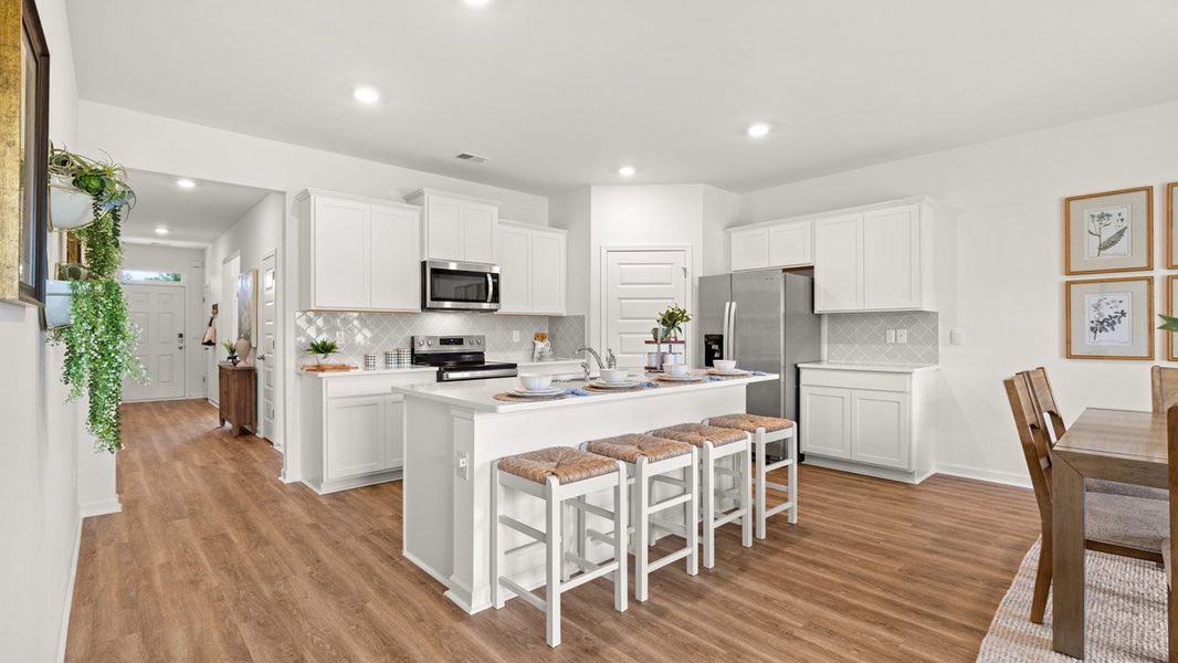 Furnished interior in a model home at Fox Crossing in Griffin (Image 2).