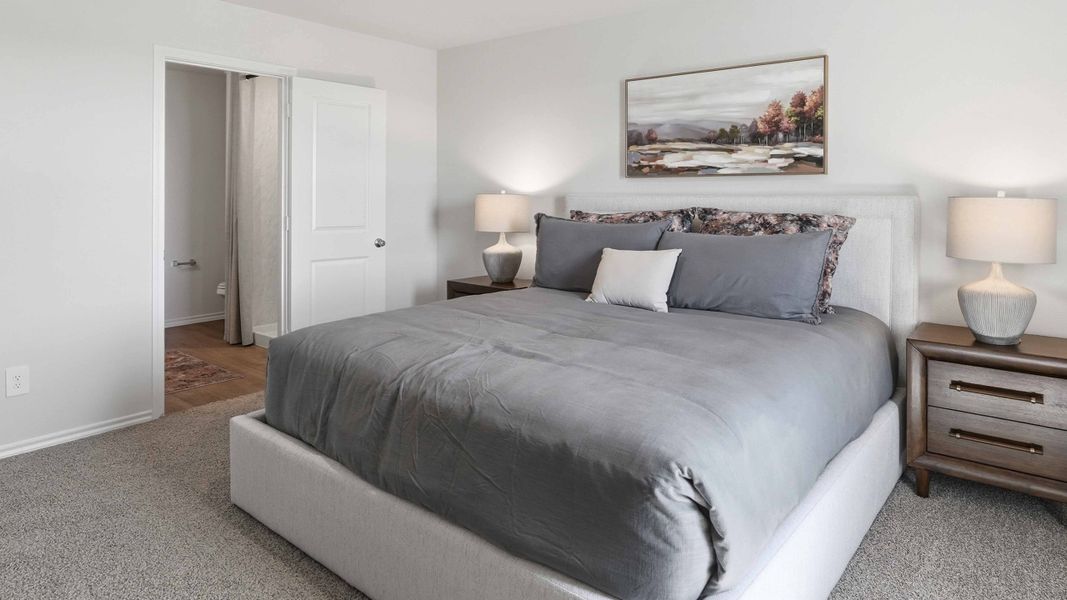 Furnished interior in a model home at Maplewood Meadows in Talty (Image 5). Furnished interior in a model home at Maplewood Meadows in Talty (Image 5).