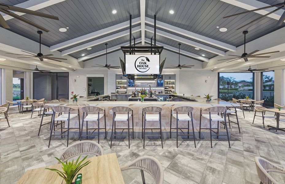 new home community with private community restaurant