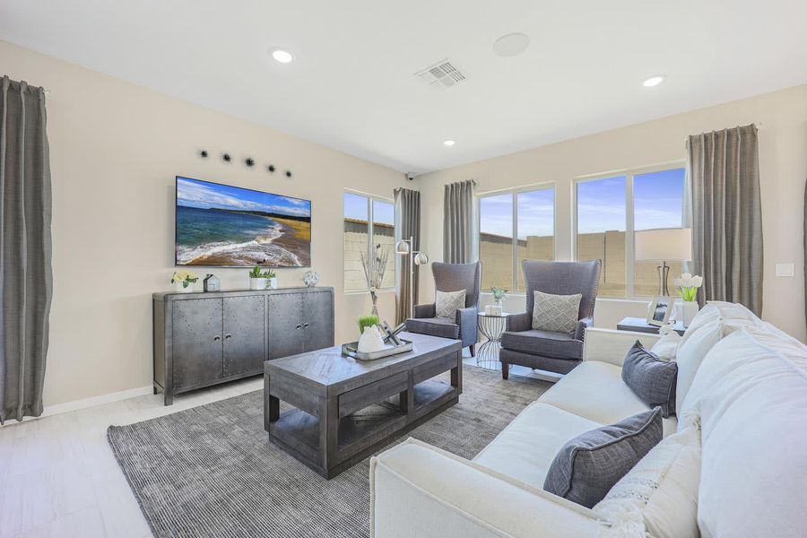 Great Room | Encatadora | Marketside Tercera | Verrado | New homes in Buckeye, Arizona | Landsea Homes Great Room | Encatadora | Marketside Tercera | Verrado | New homes in Buckeye, Arizona | Landsea Homes