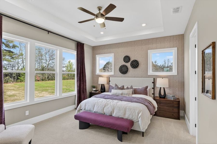 Furnished interior in a model home at Wayt Farm in Cumming (Image 6).