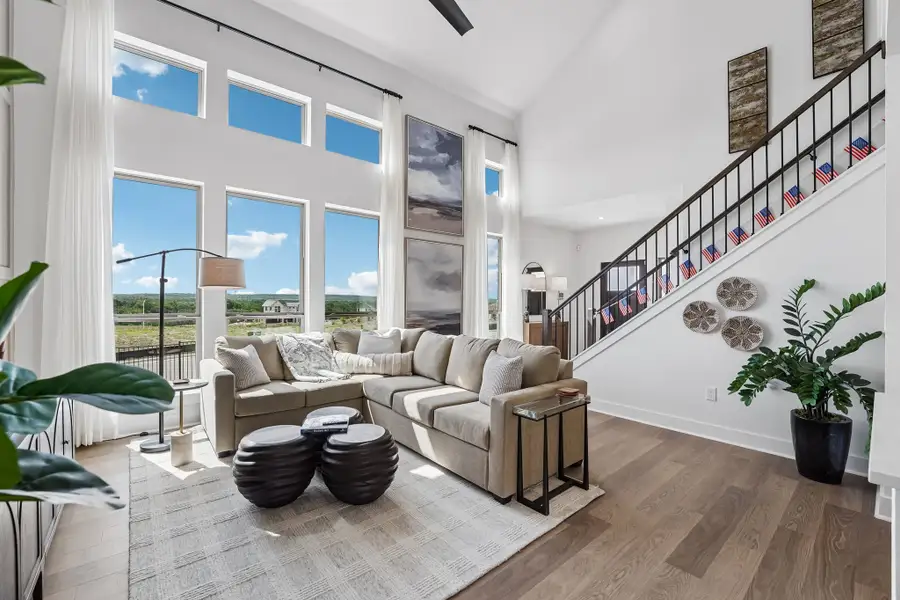 Furnished interior in a model home at Saddle Ridge at Wildhorse Ranch in Manor (Image 8).