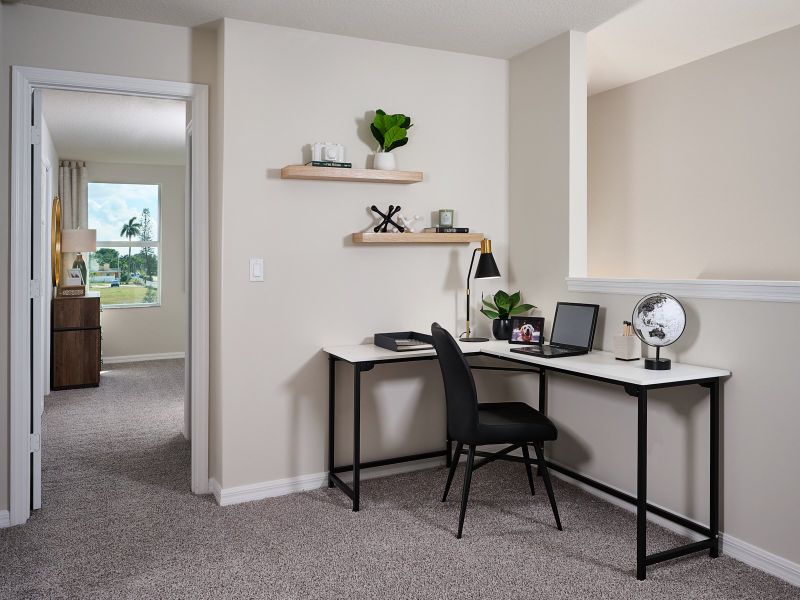 Furnished interior in a model home at Meritage Homes at Central Park in Port St. Lucie (Image 8).