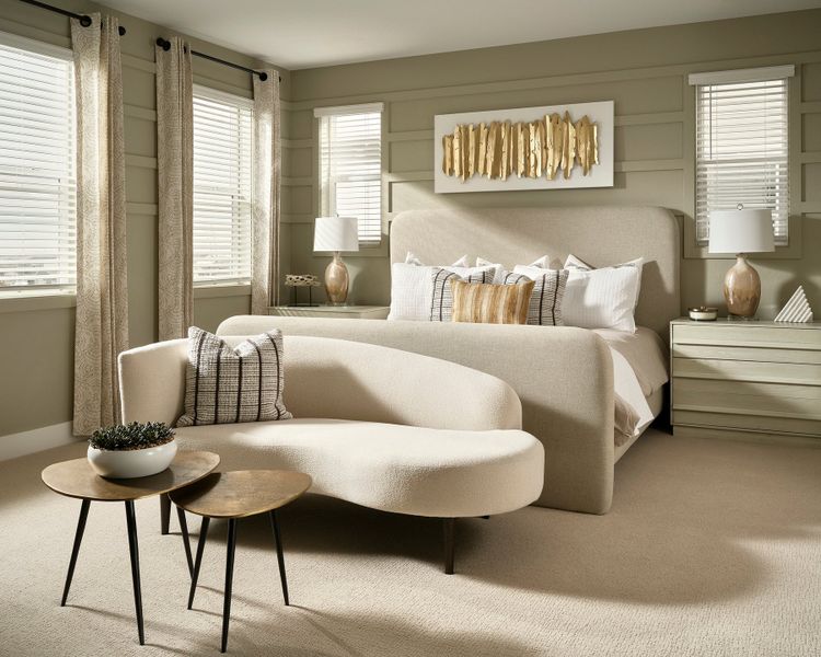 Furnished interior in a model home at Novella at Barefoot in Firestone (Image 23).