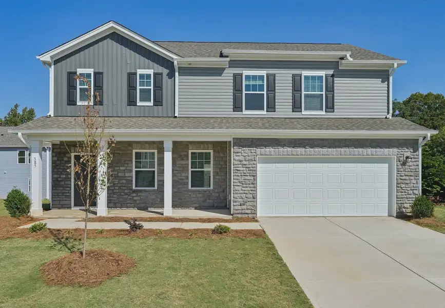 Front exterior of a home in the The Meadows community, located in Mebane, NC (Image 3).
