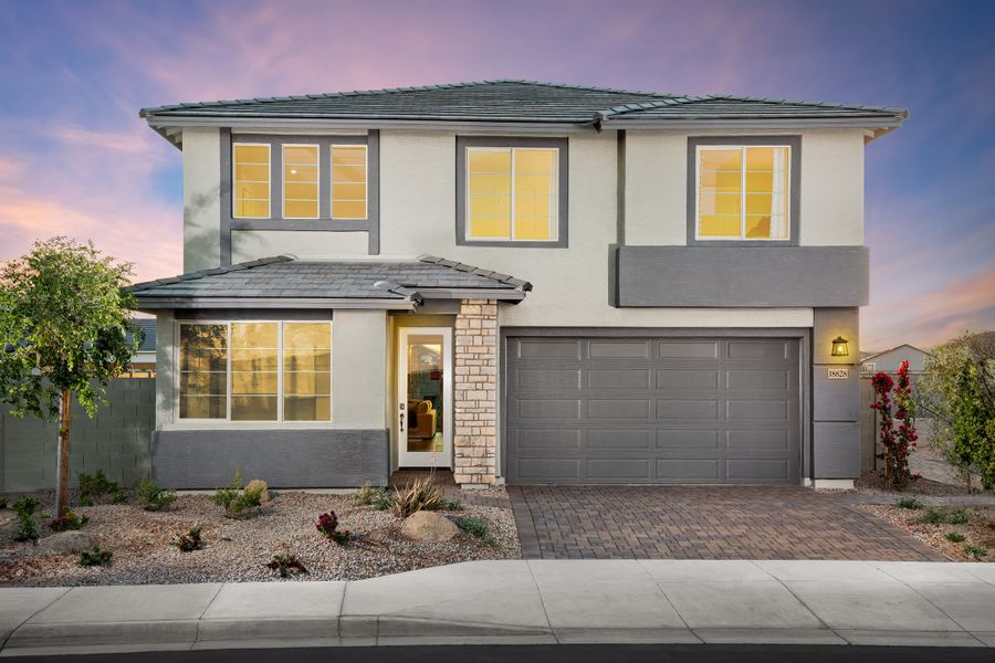 Front exterior of a home in the Retreat at Rancho Mirage: Rancho Mirage community, located in Maricopa, AZ (Image 2). Front exterior of a home in the Retreat at Rancho Mirage: Rancho Mirage community, located in Maricopa, AZ (Image 2).