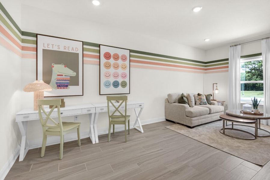 Furnished interior in a model home at Las Colinas in Milton (Image 20).