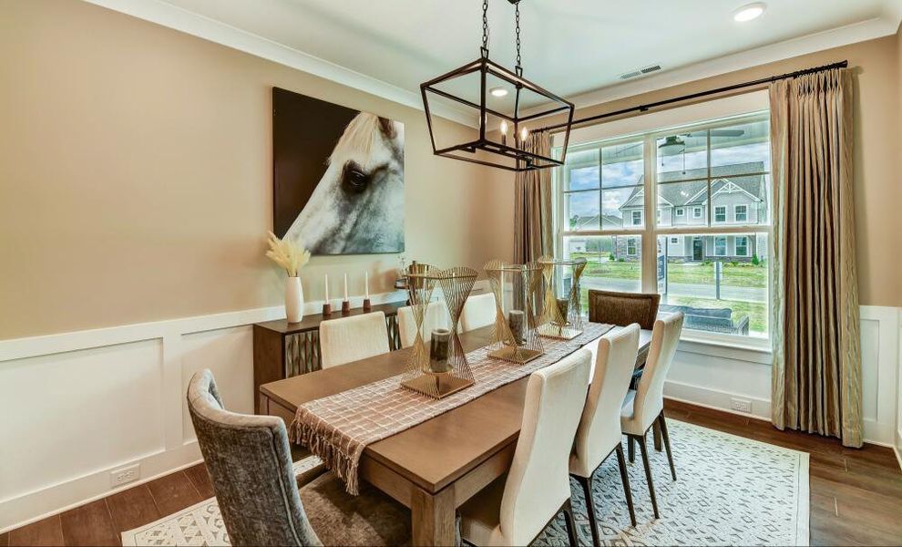 Furnished interior in a model home at Twin Creek Forsyth in Kernersville (Image 22).