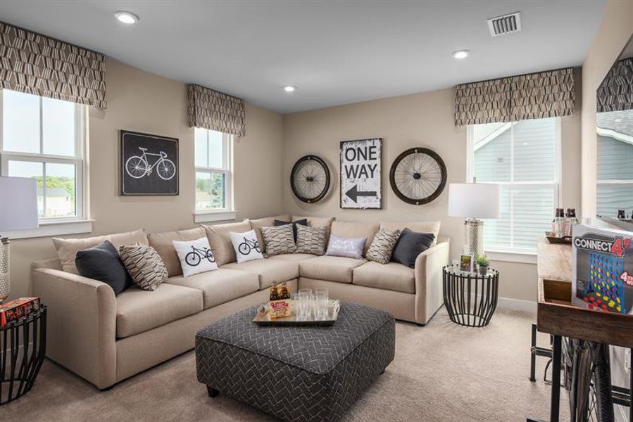 Furnished interior in a model home at Emory Park 2-Story in Five Forks (Image 24).