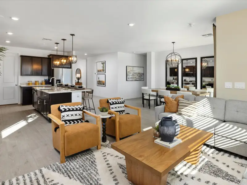 Furnished interior in a model home at Allure Vista Reserve Series in Buckeye (Image 8). Furnished interior in a model home at Allure Vista Reserve Series in Buckeye (Image 8).