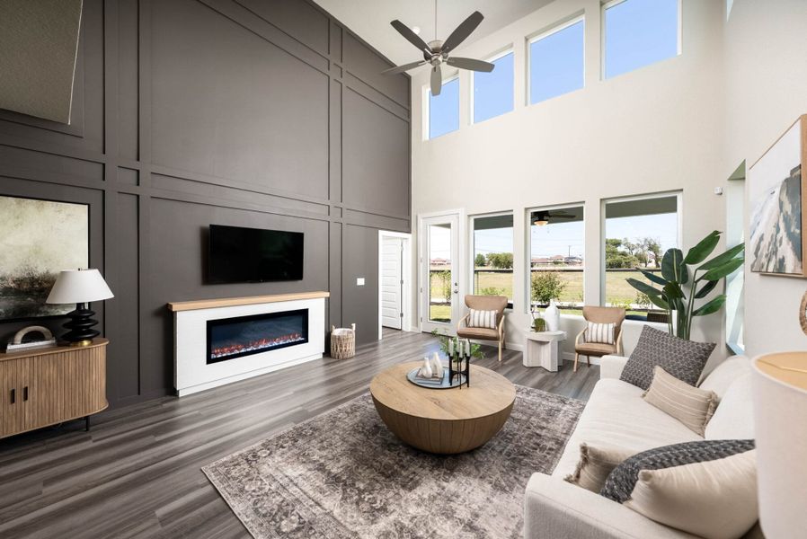 Furnished interior in a model home at August Fields in New Braunfels (Image 19). Furnished interior in a model home at August Fields in New Braunfels (Image 19).