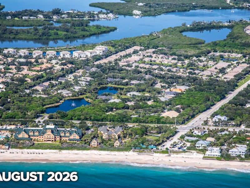 Aerial view of the Seaglass community in Vero Beach, FL, showing layout and nearby surroundings (Image 16).