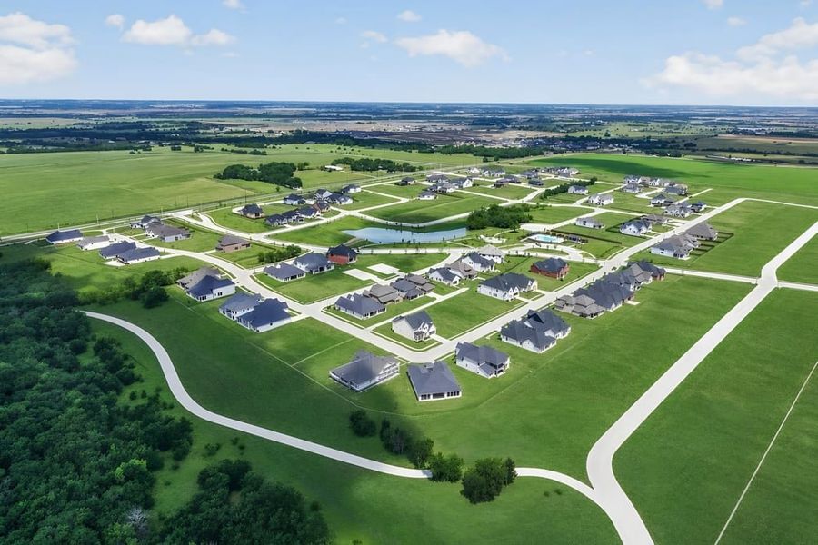 Aerial view of the The Ranch at Uptown Celina community in Celina, TX, showing layout and nearby surroundings (Image 10).
