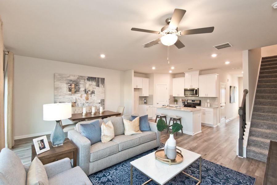 Furnished interior in a model home at Brooks Lake in Loganville (Image 6). Furnished interior in a model home at Brooks Lake in Loganville (Image 6).
