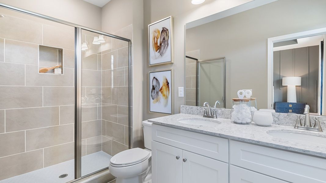 Furnished interior in a model home at Daybreak in Newnan (Image 14).