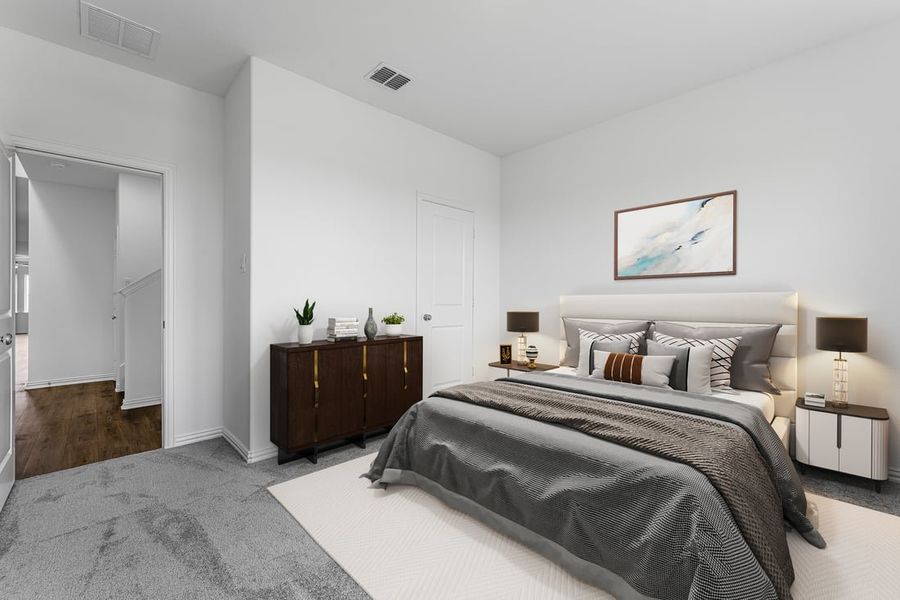 Furnished interior in a model home at River Ridge in Crandall (Image 59).